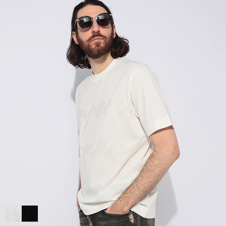 Rakuten - エンポリオアルマーニ EMPORIO ARMANI BIG LOGO クルーネック 半袖 Tシャツ EAEM94310762 ブランド メンズ 男性 トップス Tシャツ コットン プリント 春 夏