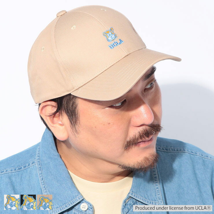Rakuten - UCLA ユーシーエルエー ベースボールキャップ 大きいサイズ メンズ カレッジロゴ （UCLA） キャップ 帽子 FREE アイボリー ブラック ベージュ
