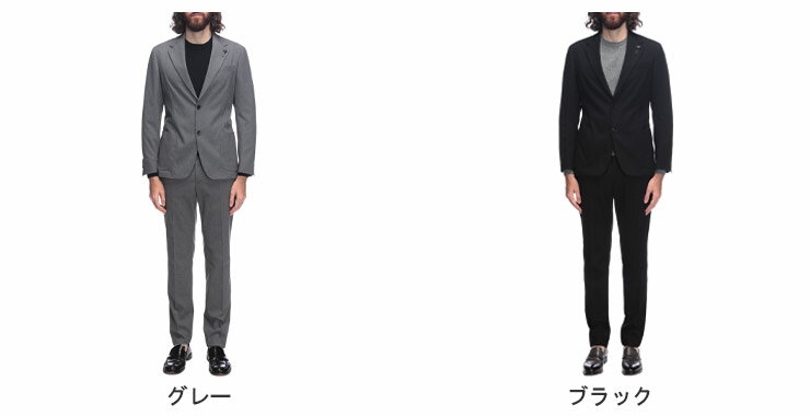 ラルディーニ LARDINI ストレッチ フランネル 無地 2つボタン シングル ノータック スーツ LD149EE63701P ブランド メンズ 男性 セットアップ スーツ ビジネス フォーマル スーツ ツーピース