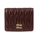 ミュウミュウ MIU MIU マテラッセレザー 二つ折り財布 MIU5MV204AFPP ブランド レディース 財布 ウォレット レザー 革
