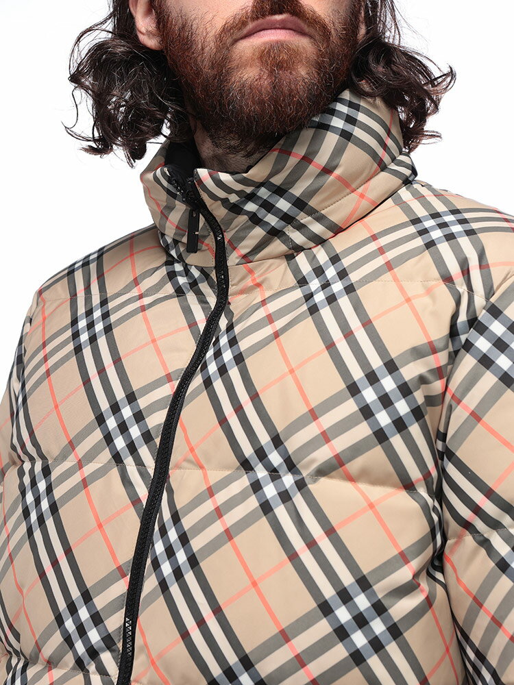 バーバリー ダウンジャケット ブルゾン アウター メンズ BURBERRY リバーシブル チェック フルジップ BB8110189 ブランド 男性 秋 冬