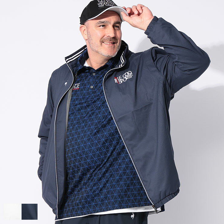 Rakuten - le coq sportif (ルコックスポルティフ) GOLF ヒートナビ 2WAY 撥水 ストレッチ フルジップ ブルゾン LG5FWBB0M 大きいサイズ メンズ アウター ジャケット ブルゾン ベスト ゴルフ スポーツ