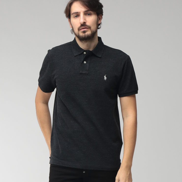 Rakuten - ポロラルフローレン メンズ ポロシャツ 半袖 POLO RALPH LAUREN 胸ロゴ コットン ポロシャツ RL710536856 ブランド トップス ブラック