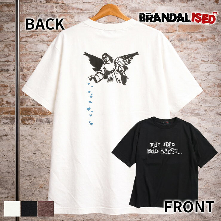 Rakuten - BRANDALISED (ブランダライズド) Tシャツ 半袖 接触冷感 速乾 バンクシー クルーネック カットソー Angel Herats BR26SU05D12 ユニセックス