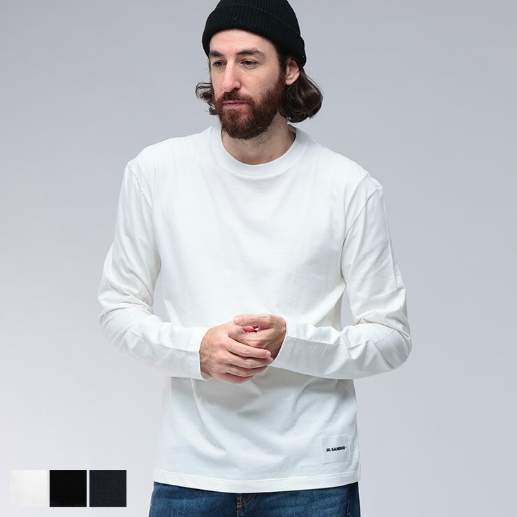 ジルサンダー JIL SANDER ワンポイント クルーネック 長袖 Tシャツ JLGC0002JTN254 ブランド メンズ 男性 トップス Tシャツ ロンT コットン シンプル（楽天・原宿ゼンモール）