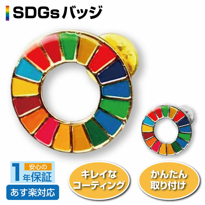 【6/4 20時～先着100名様20％OFFクーポンあり】SDGs バッジ ピンバッジ 簡単 取り付け sdgsバッジ きれい Sustainable Development Goals 地域環境の保護