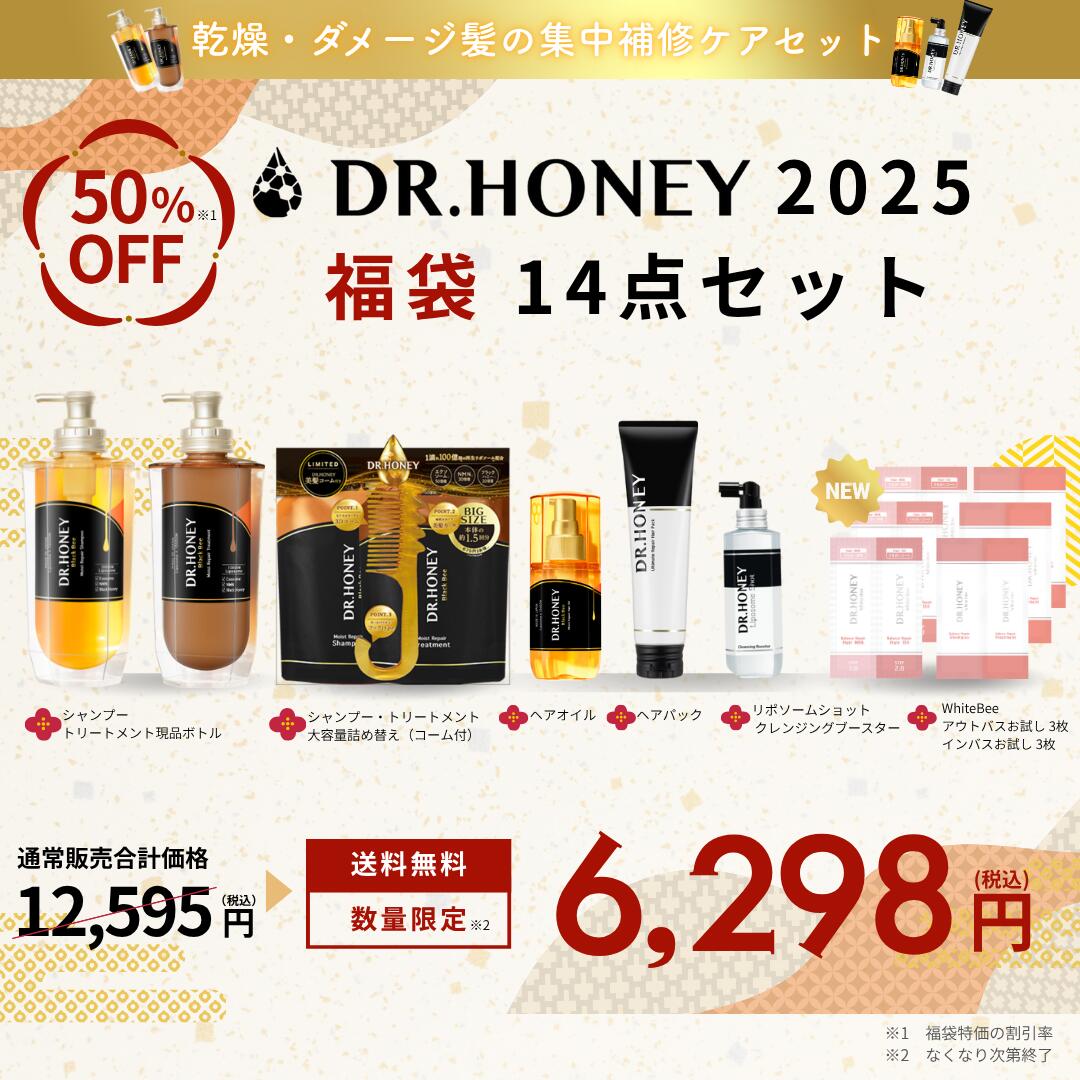 DR.HONEY DRハニー 福袋 2025 ハッピーバッグ WEB限定 乾燥・ダメージ髪の集中補修ケアセット 14点セット