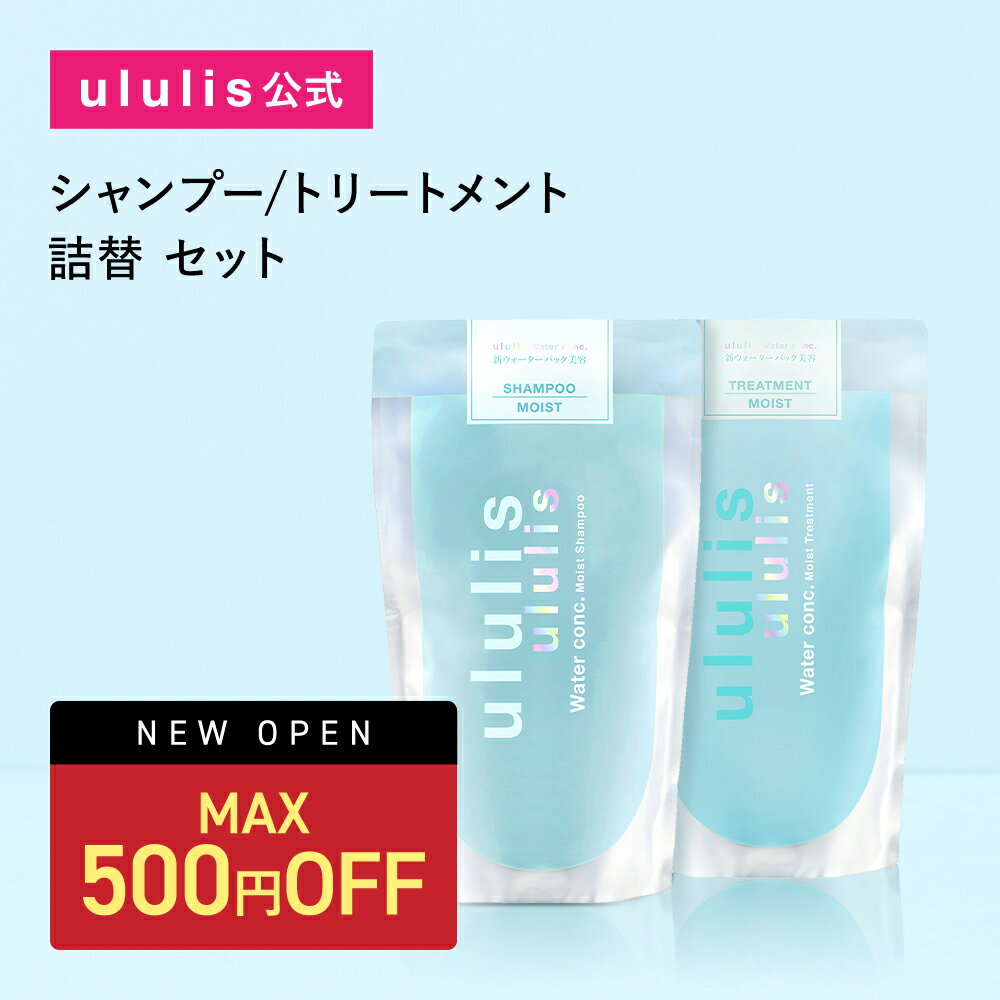 ＼10日23:59まで Max500円OFF／ウルリス シャンプー 詰め替え & トリートメント 詰め替え  保湿 うねり くせ毛 パサつき ダメージ補修 乾燥 艶 いい香り メンズ ululis 280mL 280g