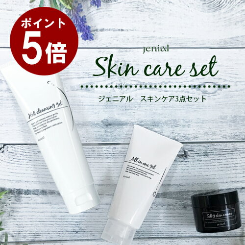 4日(金)20:00〜ポイント5倍！ 【H2O ジェニアルスキンケアセット】jenial skin care set ホットクレンジング オールインワンゲル シルキースキンクリーム お家時間