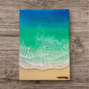 HA-JA WORLDオーシャンレジンアートパネル A5サイズ(210×148mm) 厚み約20mm 波アート レジン アート アートパネル 海 波 人気 おす...