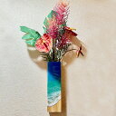 HA-JA WORLDオーシャンレジンアート・壁掛け・花器・ 木製 ・ドライフラワー・造花用・ポケットプランター ・波アート レジン アート アートパネル 海 ...