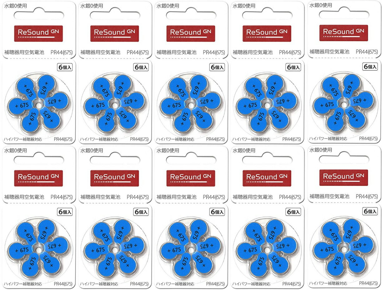 GNリサウンド　gn resound補聴器空気電池PR44(675) 10パック（60粒）