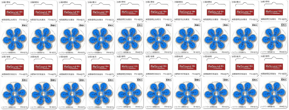 GNリサウンド　gn resound補聴器空気電池PR44(675)　20パック（120粒）送料無料！！