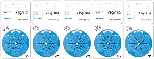 シグニア補聴器電池 siemens/signia 補聴器空気電池PR44(675) 5パック（30粒）
