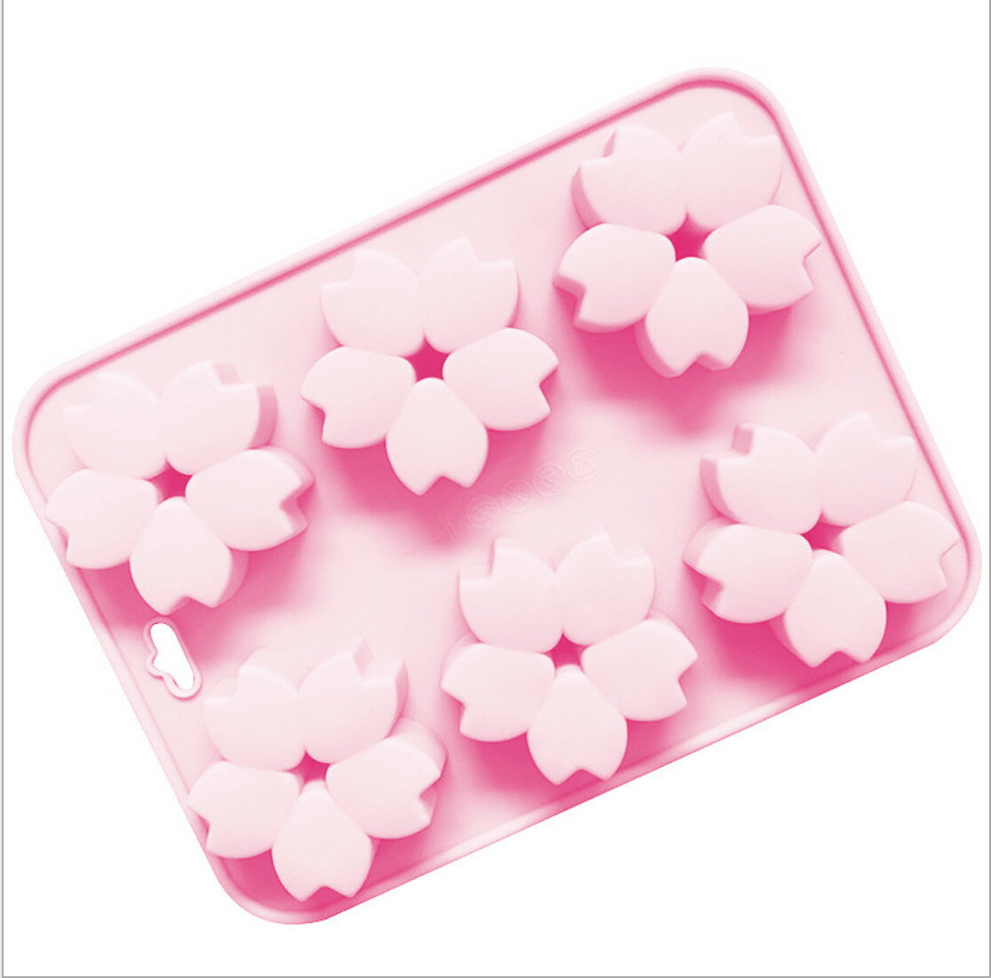 【0,5の日ポイント5倍 今月限定ポイント3倍】シリコン型 桜 直径約6.5cm 6個 DIY ハンドメイド チョコレート お菓子 おかし チョコ 焼き菓子　アイスモールド バレンタイン お菓子作り ケーキ型 ケーキ クリスマス 誕生日 パーテイー