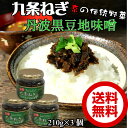 九条ねぎ丹波黒豆地味噌 180g ちょっぴりお得な3個セット 瓶詰め 送料無料 京都丹波産黒豆味噌使用 お取り寄せ ごはんの友