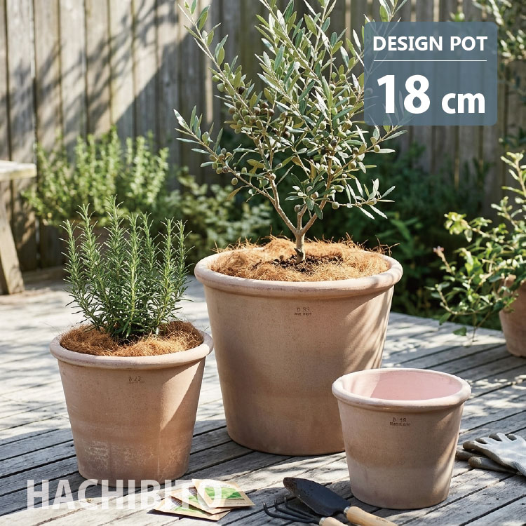 植木鉢 おしゃれ イタリア製テラコッタ KT204-180 6号(18cm) / テラコッタ 大型 屋外 素焼き