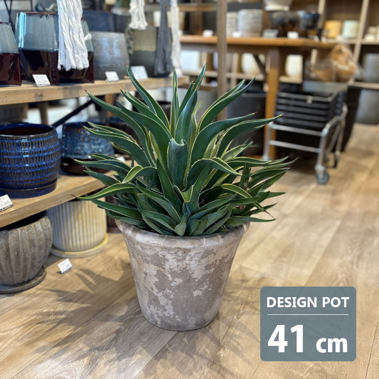 植木鉢 おしゃれ 高品質テラコッタ KT208-410 14号(41cm) / テラコッタ 大型 屋外 素焼き