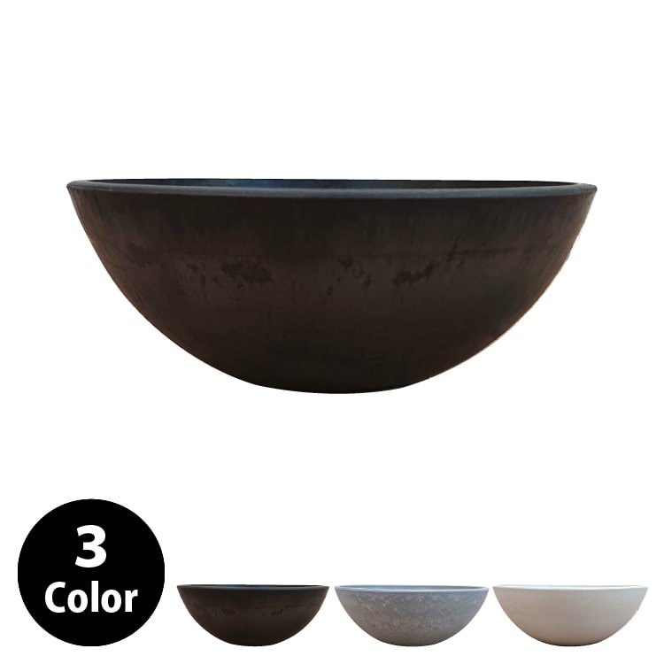 植木鉢 おしゃれ 軽量 BLACKPOT ブラックシャロー MA108-300 10号(30cm) 鉢底穴有り・無し シンプル スタイリッシュ プラスチック