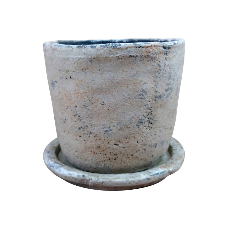 植木鉢 おしゃれ セメントポット MM012-160 5号(16cm) / 陶器鉢 アンティーク 白 コンクリート