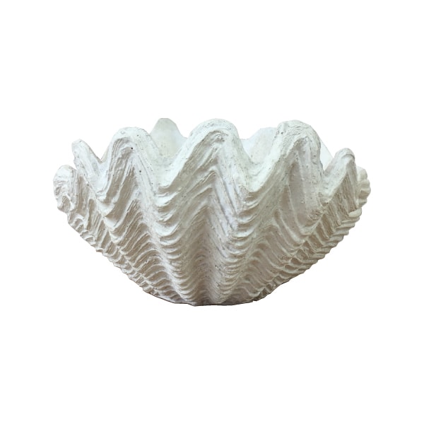 植木鉢 おしゃれ 珍しい貝殻形状のシェルプランター MY3411-330 33cm x 25cm / アンティーク シャビーポット プランターの写真
