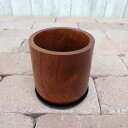 植木鉢 おしゃれ 無垢材のウッドポット YS1419-095 3号(9.5cm) / 木製 アカシア 2
