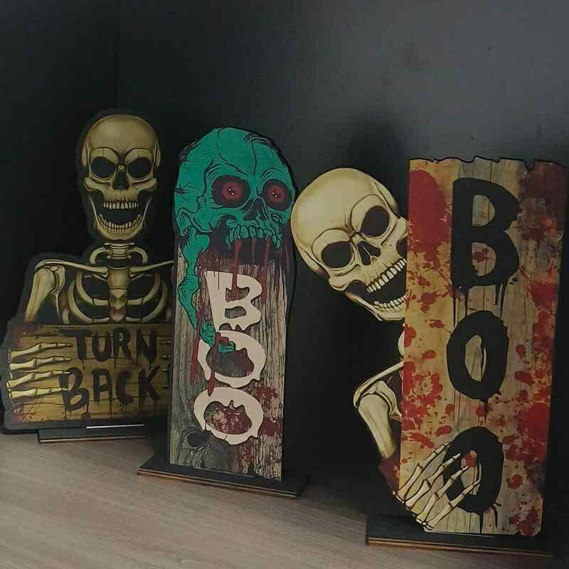 Rakuten - ハロウィン 置物 レトロ ヴィンテージ 木製 ウッド素材 十字架 ゴースト 幽霊 卓上 オブジェ インテリア ヨーロピアン おしゃれ 飾り デコレーション 玄関 リビング(x2)