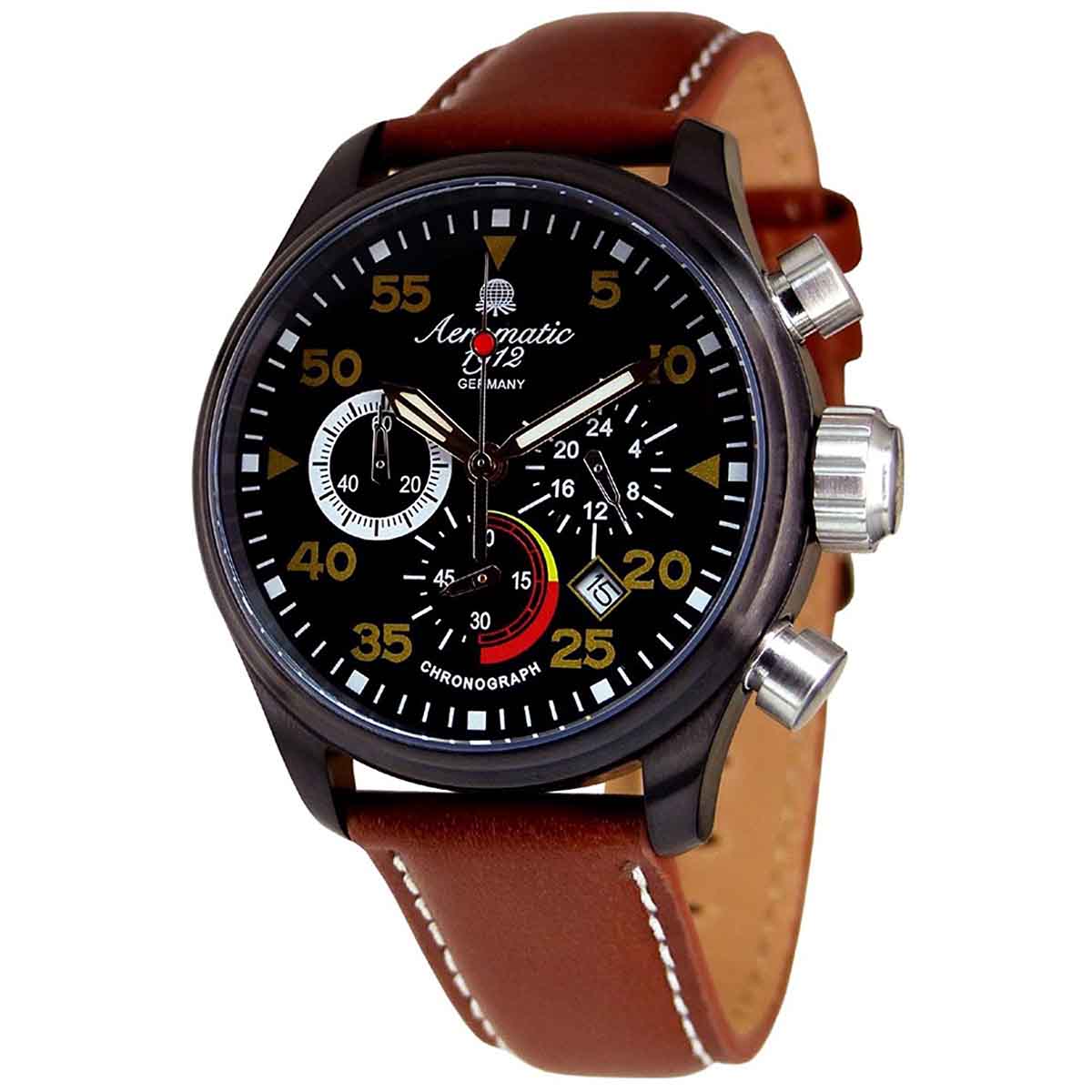 Aeromatic1912 エアロマティック エアロマチック クォーツ 腕時計 メンズ クロノグラフ [A1428] 在庫限り