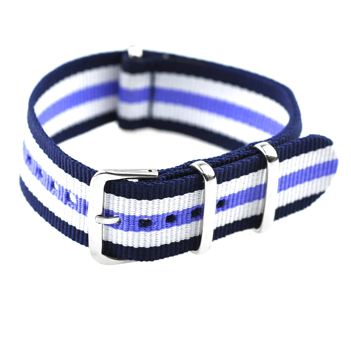 Nylon - 腕時計用 ナイロンベルト 取付幅:20mm 社外品 (尾錠) ピンバックル [Eight-ENB168].