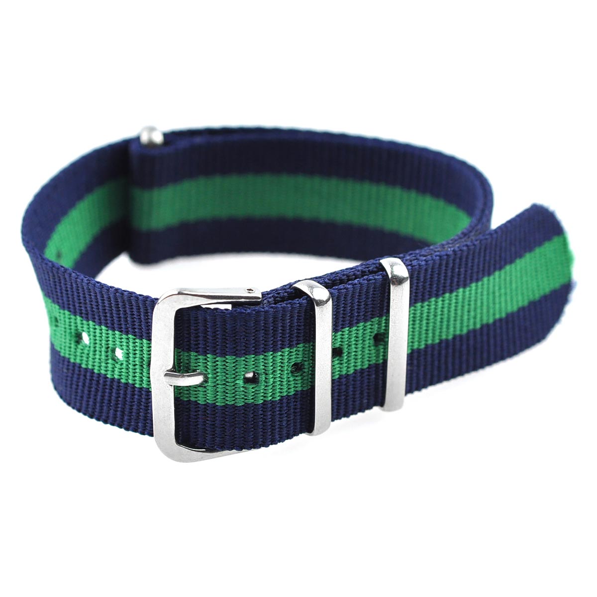 ご購入前の注意配送方法 商品説明 品番ENB173素材ナイロン取付部形状NATOサイズ展開取付幅:20mmカラー展開ベルトカラー:ネイビーグリーンベルト寸法260mm厚み取付部：約1~3mm重量約10~15gバックルピンバックル備考なし