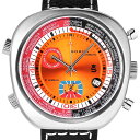 【残り1点】SORNA ソルナ 自動巻き（手巻き機能あり） 腕時計　[T23766-ORANGE] 並行輸入品 カレンダー GMT（ワールドタイム）