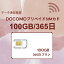 ץڥSIM 100GB 365 ǡ̿ NTTɥdocomo  LTE̵