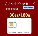 プリペイドSIMカード 30GB 180日 国内データ通信専用 NTTドコモ回線（docomo 回線 ...