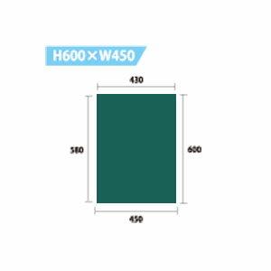 木製黒板 支え棒・ラーフル（黒板消し）・チョーク付 無地 タテ600×450 ヨコ450×600 工事用 撮影用 記..