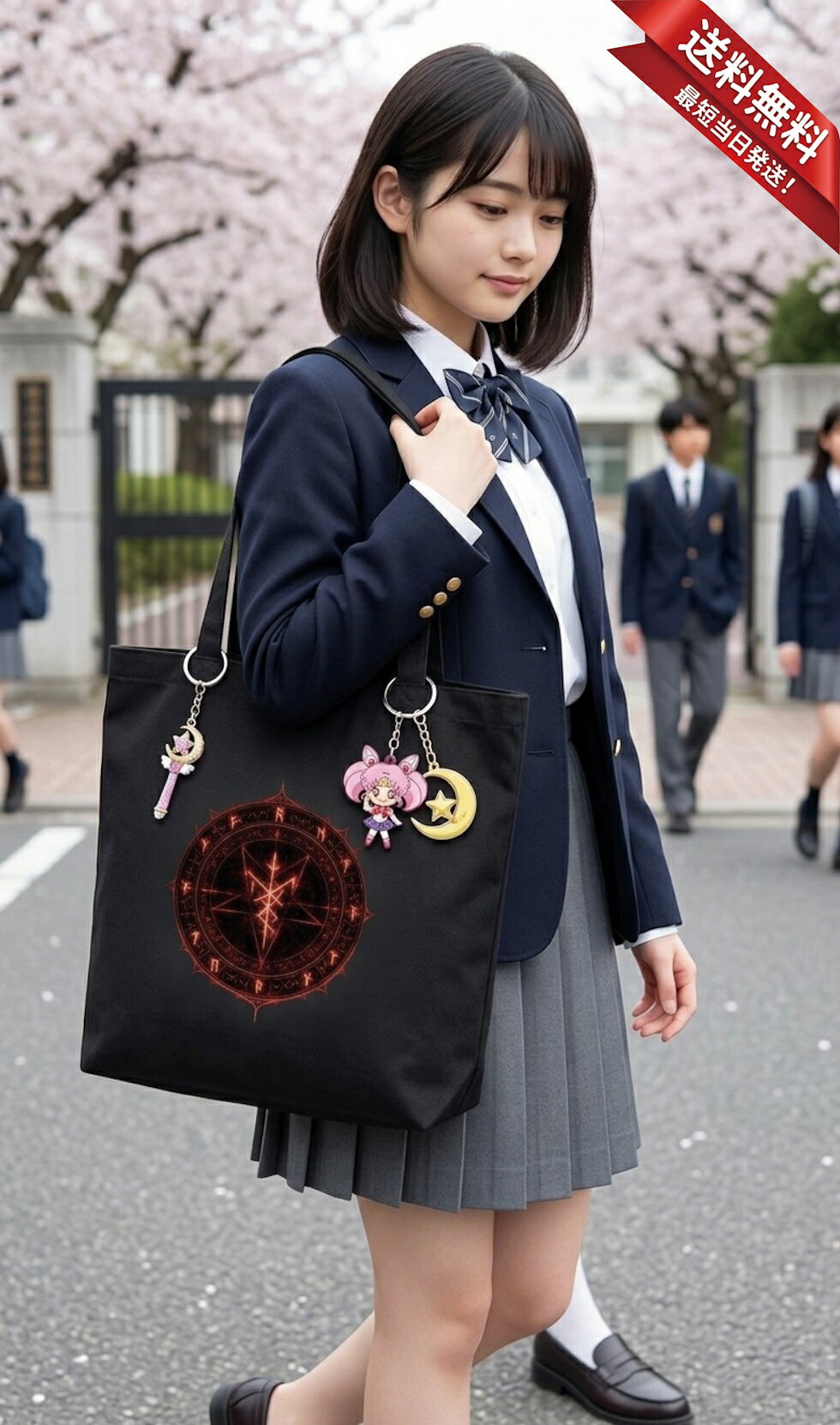 キャンバストートバッグ 魔法陣 オリジナルバッグ オリジナルブランド 厚手 肉厚 綿100％ メンズ レディース ユニセックス 呪物 呪術 魔法 黒魔法 呪い 禁忌 クセ強 TKTKonzern