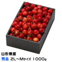 さくらんぼ 秀品 ★2L~Mサイズ 1000g 化粧箱 山形県産 ギフト お取り寄せグルメ