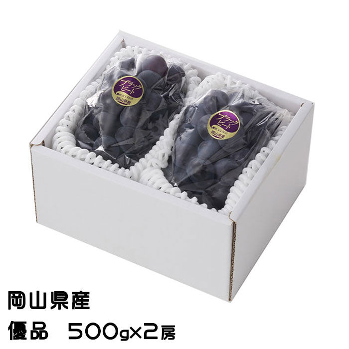 ぶどう ブラックビート 優品 500g×2房 岡山県産 JAおかやま ギフト 葡萄 ブドウのサムネイル