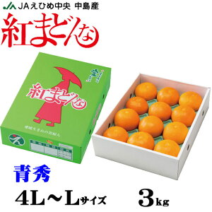 お歳暮 みかん 紅まどんな 青秀 4L〜Lサイズ 3kg 8玉〜15玉 愛媛県産 JAえひめ中央 中島選果場 ミカン 蜜柑 ギフト お取り寄せ