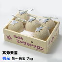 お中元 メロン エメラルドメロン 秀品 5~6玉 7kg 高知県産 夜須 めろん お取り寄せグルメ ギフト お取り寄せ