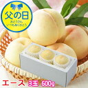 父の日 2025 岡山県産 白桃 岡山の白桃 エース 3玉 600g 白桃 はくとう 桃 もも モモ ギフト プレゼント