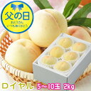 父の日 2025 岡山県産 白桃 岡山の白桃 ロイヤル 5〜10玉 2kg 桃 もも モモ ギフト プレゼント