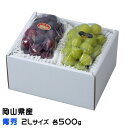 お中元 ぶどう 詰め合わせ 青秀 2Lサイズ ニューピオーネ 500g×1房 シャインマスカット晴王 500g×1房 岡山県産