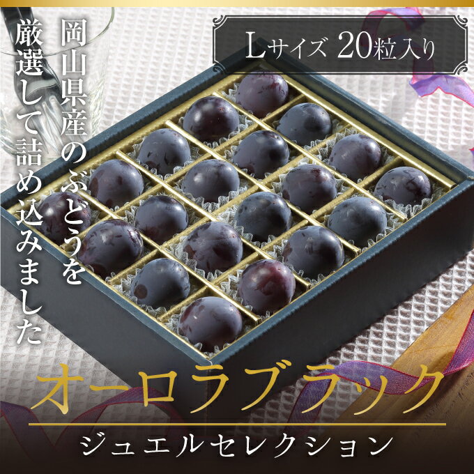 Other - オーロラブラック ジュエルセレクション 岡山県産 特秀 Lサイズ 20粒 　葡萄　ぶどう　ブドウ