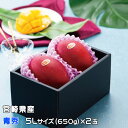 〇マンゴー みやざき完熟マンゴー 青秀 5Lサイズ 650g以上×2玉 宮崎県産 JA宮崎経済連 ギフト お取り寄せグルメ