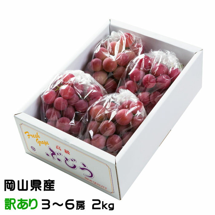 ぶどう クイーンニーナ ちょっと訳あり 3〜6房 2kg 岡山県産 JAおかやま 葡萄 ブドウ