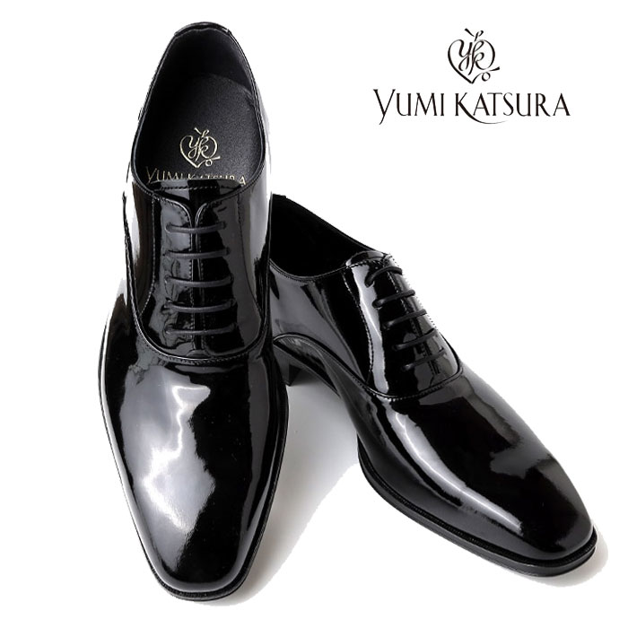 紳士靴 ビジネスシューズ ユミカツラ YUMI KATSURA 6105 プレーントウ 内羽根 YK-6105 エナメル 靴 桂由美