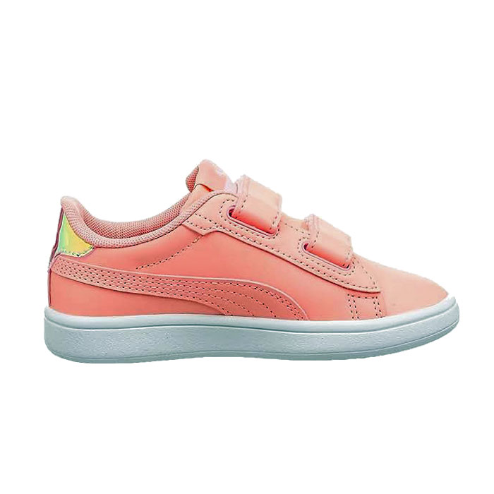 発靴屋 楽天市場店のPUMA プーマ SMASH 3.0 L CRYSTAL WINGS V INFANT スマッシュ 3.0 L クリスタルウィングス V インファント ピンク 12.0cm 392576ファーストシューズ ベビースニーカー 子供靴 ベルクロ キッズ 女の子｜アングル2