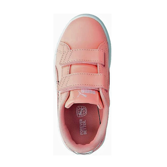 発靴屋 楽天市場店のPUMA プーマ SMASH 3.0 L CRYSTAL WINGS V INFANT スマッシュ 3.0 L クリスタルウィングス V インファント ピンク 12.0cm 392576ファーストシューズ ベビースニーカー 子供靴 ベルクロ キッズ 女の子｜アングル3
