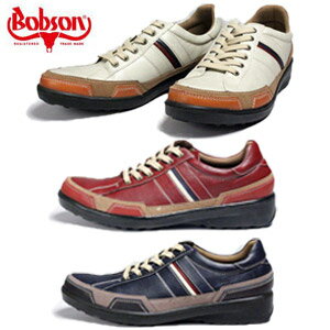 ボブソン BOBSON 7625 靴 本革 メンズ 疲れない カジュアルシューズ ウォーキングシューズ 軽量 3E アイボリー レッド ネイビー 旅行 父の日 プレゼント ギフト
