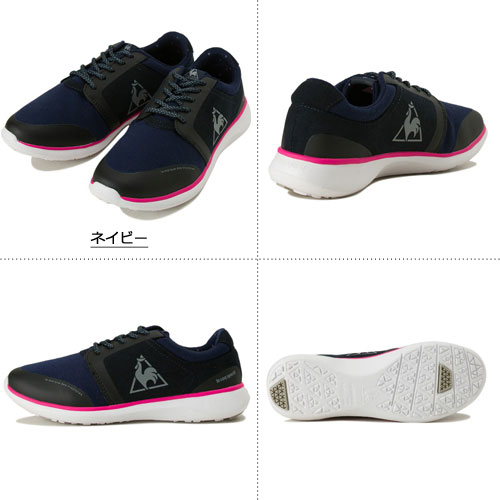 ルコック スニーカー レディース LA エール ネイビー 24.0cm ルコックスポルティフ le coq sportif QFM7100 軽量 ウォーキング ランニングシューズ QFM7100-NV 靴